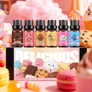 Hllozzi Sweet Dessert Essential Oil Set - 6 Pack Candy Scented Aromatherapy Oils
