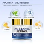 Hllozzi Turmeric Vitamin C & Collagen Retinol Day Night Moisturizer Cream 60g